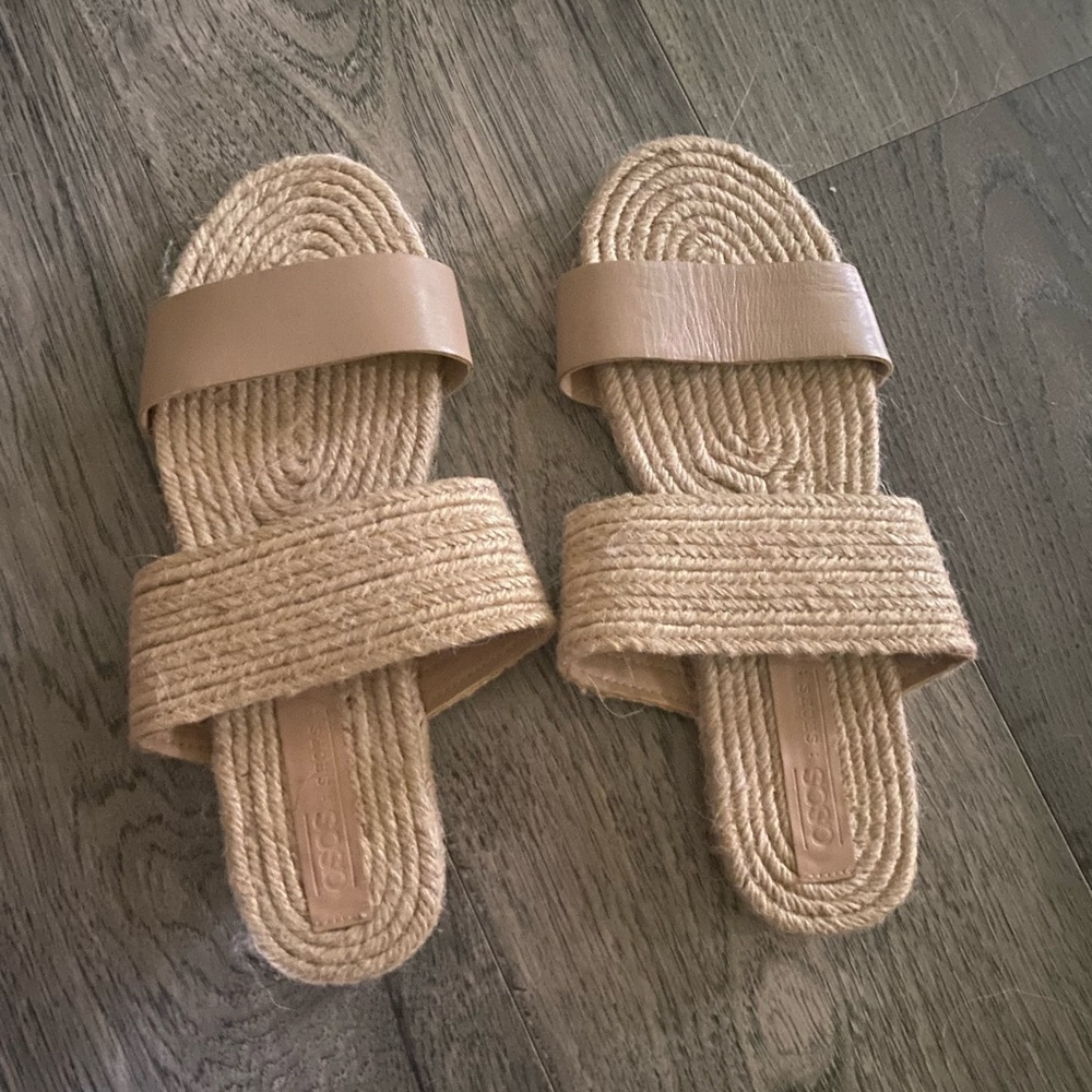 ASOS natural sandals.